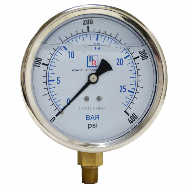 Model BRLF200 Lead Free Liquid Filled Pressure Gauge