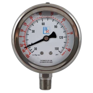 Model BR250L Stainless Steel Liquid Filled Gauges Image