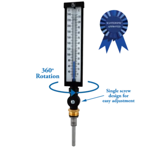 Model BR9A Industrial Thermometer 9 Inch Scale Adjustable Angle Type Image
