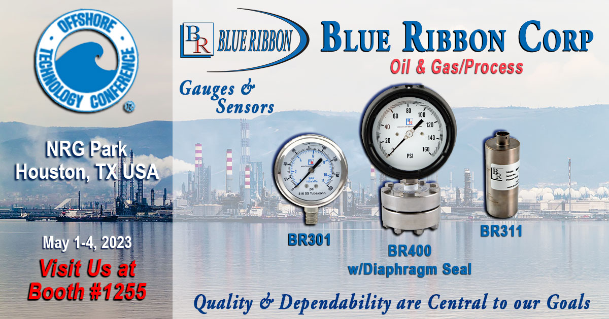 Blue Ribbon Corp to Showcase Quality Gauges and Sensors at OTC 2023