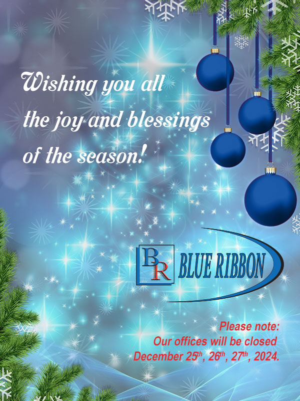 Blue Ribbon Corp 2024 Closed for Christmas Announcement